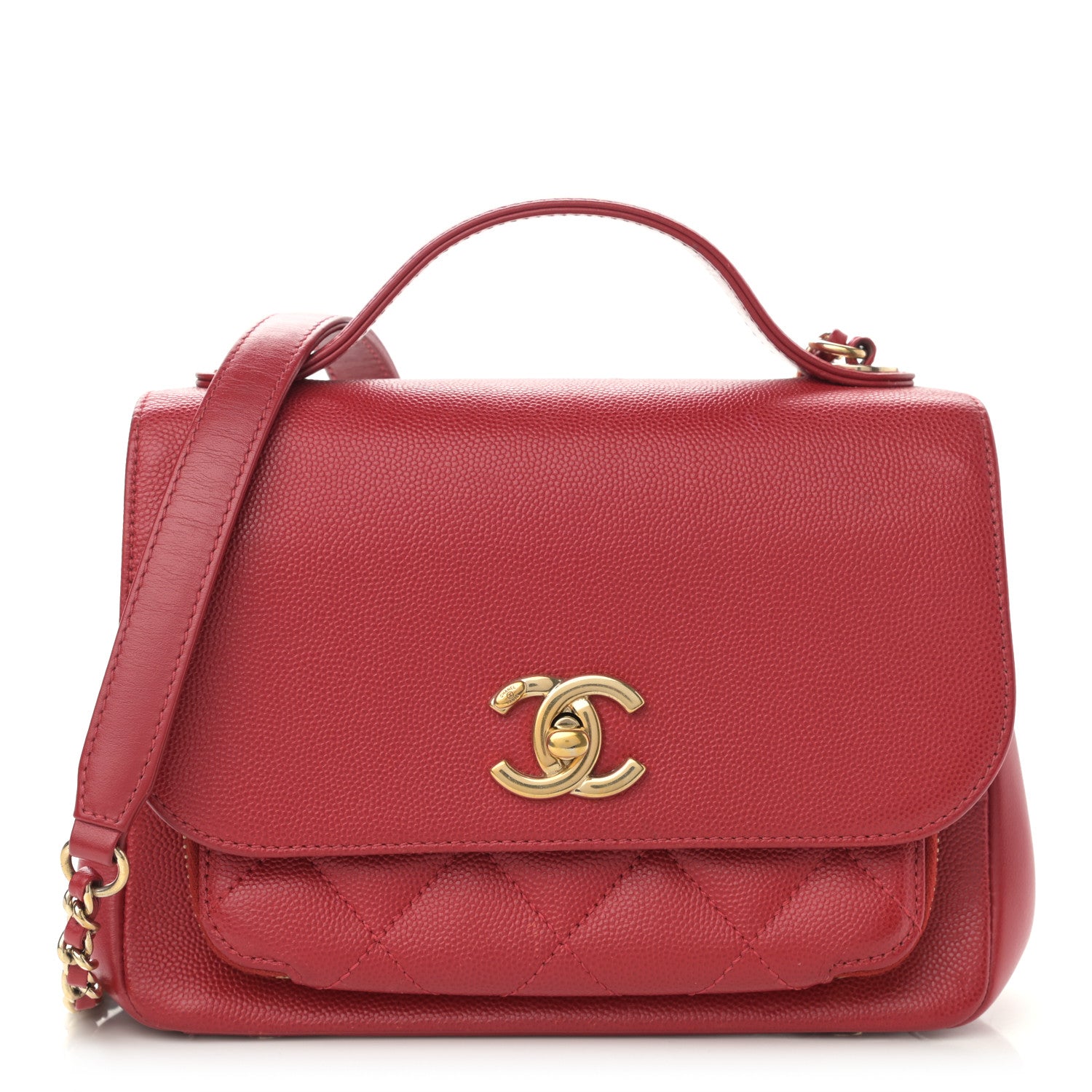 Chanel Caviar Quilted Small Business Affinity Flap Red 1 of 14