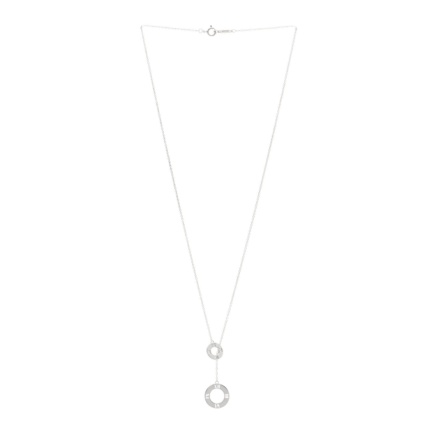 Tiffany Sterling Silver Atlas Lariat Pendant Necklace 3 of 4