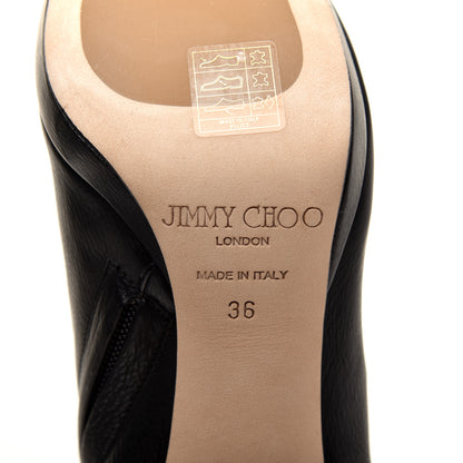 Jimmy Choo Grainy Calfskin Hayley 100 Over The Knee Boots 36 Black 6 of 7
