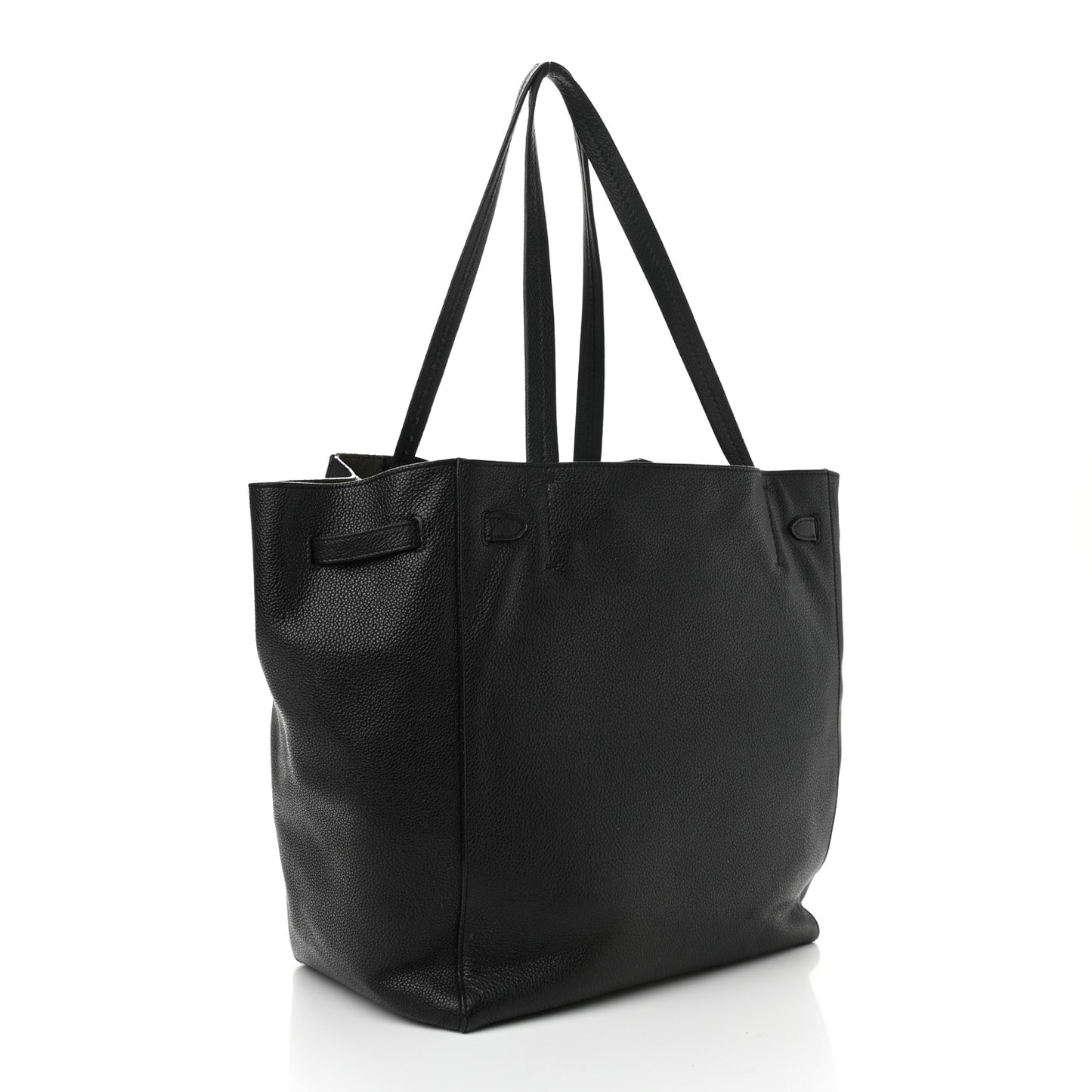Soft Grained Calfskin Small Belt Cabas Phantom Black