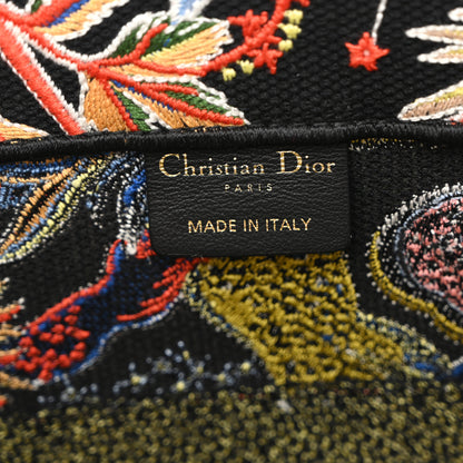 Christian Dior Canvas Zodiac Fantastico Embroidered Medium Book Tote Black Multicolor 6 of 13
