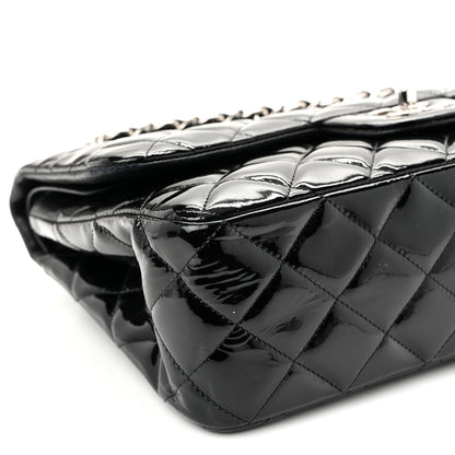 Chanel Patent Quilted Jumbo Double Flap Black 17 of 19