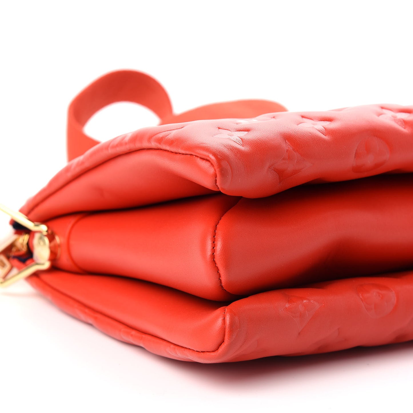 Lambskin Embossed Monogram Coussin PM Red