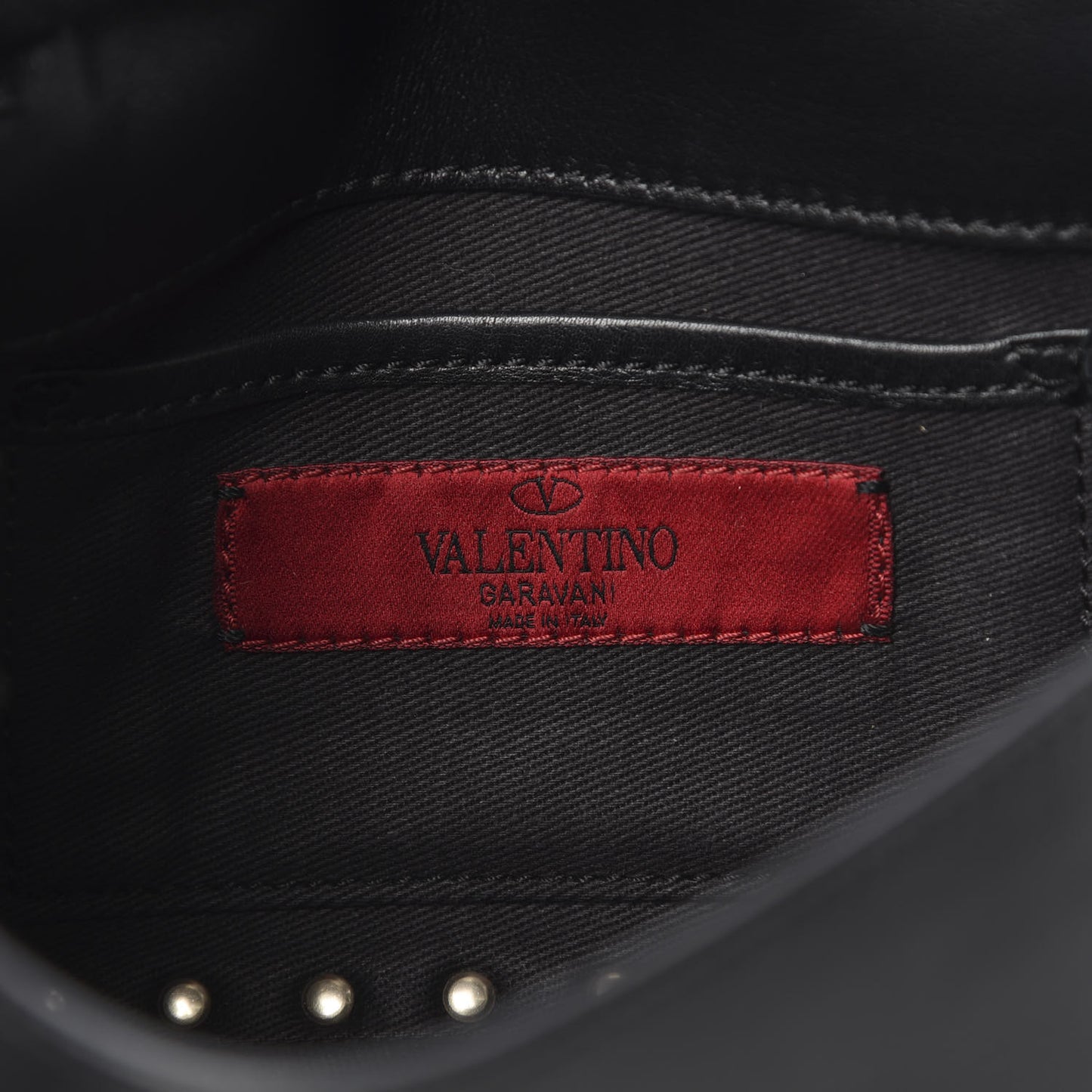 Vitello Mini Rockstud Flap Saddle Crossbody Bag Black