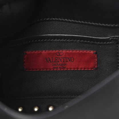 Valentino Garavani Vitello Mini Rockstud Flap Saddle Crossbody Bag Black 6 of 12