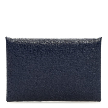 Hermes Chevre Mysore Calvi Card Case Bleu Saphir 1 of 6