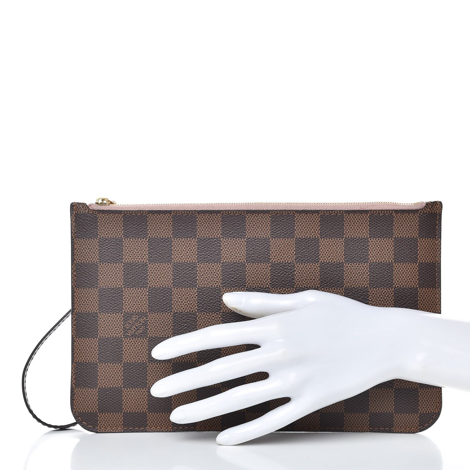 Louis Vuitton Damier Ebene Neverfull MM GM Pochette Rose Ballerine 2 of 14