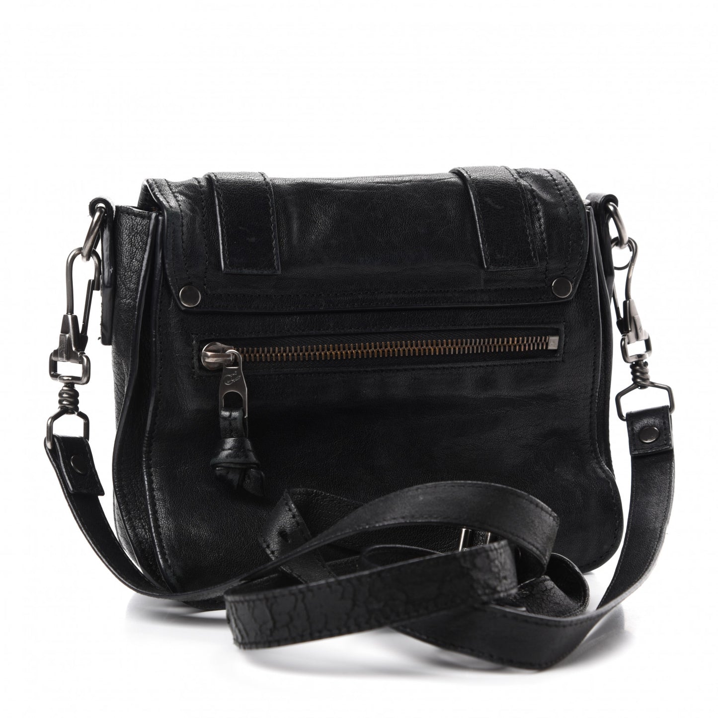 Lambskin PS1 Mini Pouch Messenger Black