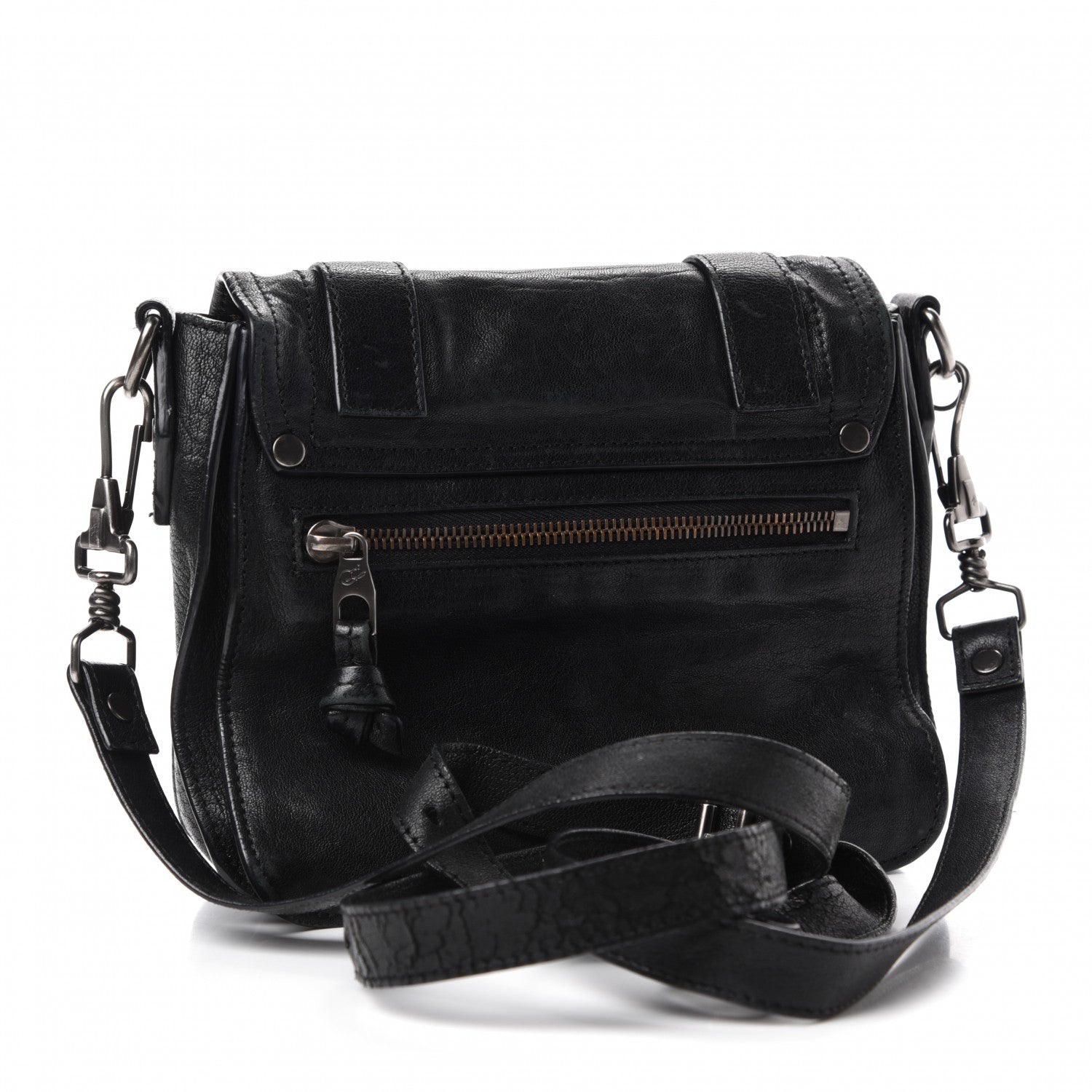 Proenza Schouler Lambskin PS1 Mini Pouch Messenger Black 3 of 13