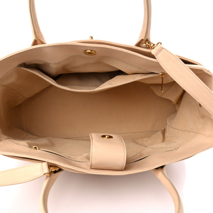 Chanel Calfskin Cerf Executive Shopper Tote Beige 6 of 19