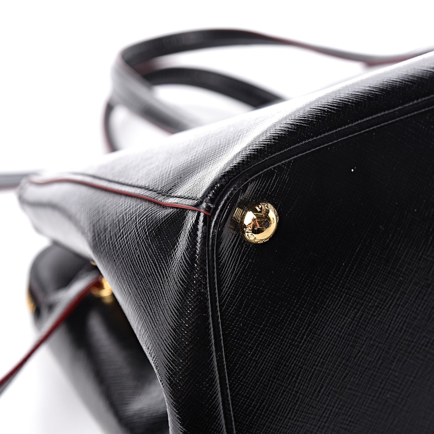 Saffiano Vernice Double Zip Tote Black