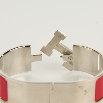 Hermes Enamel Wide Clic Clac H Bracelet GM Red 4 of 6