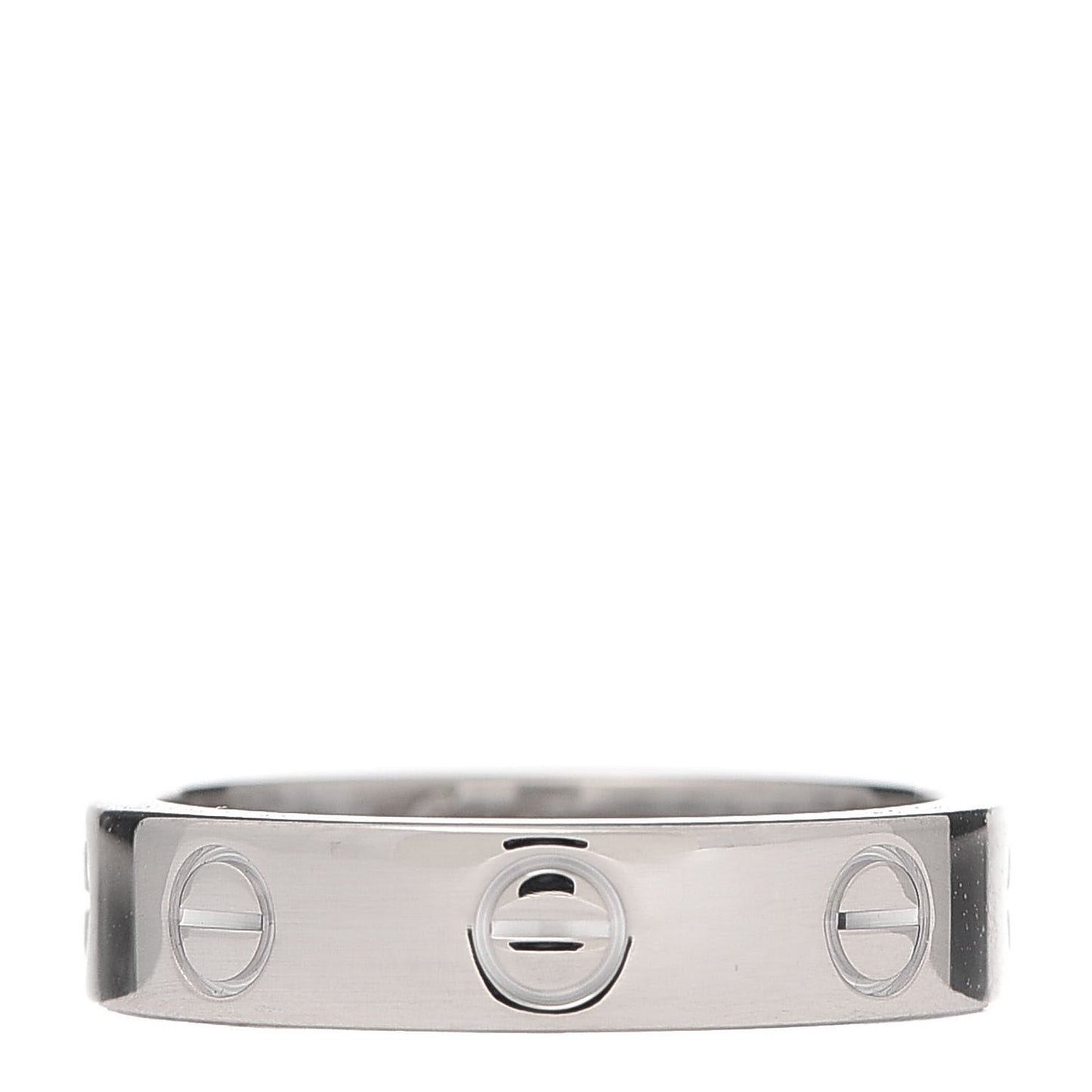 18K White Gold Diamond 4mm LOVE Wedding Band Ring 47 4