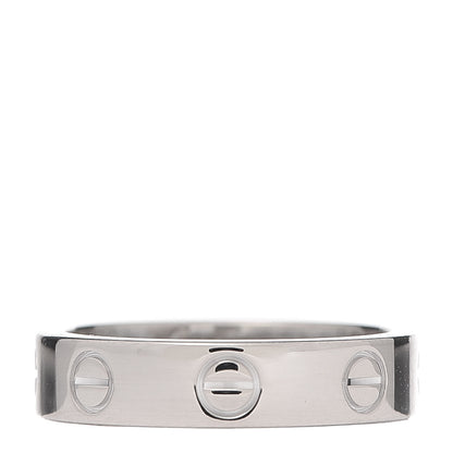Cartier 18K White Gold Diamond 4mm LOVE Wedding Band Ring 47 4 3 of 4
