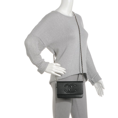 Chanel Caviar Timeless Wallet on Chain WOC Black 2 of 10