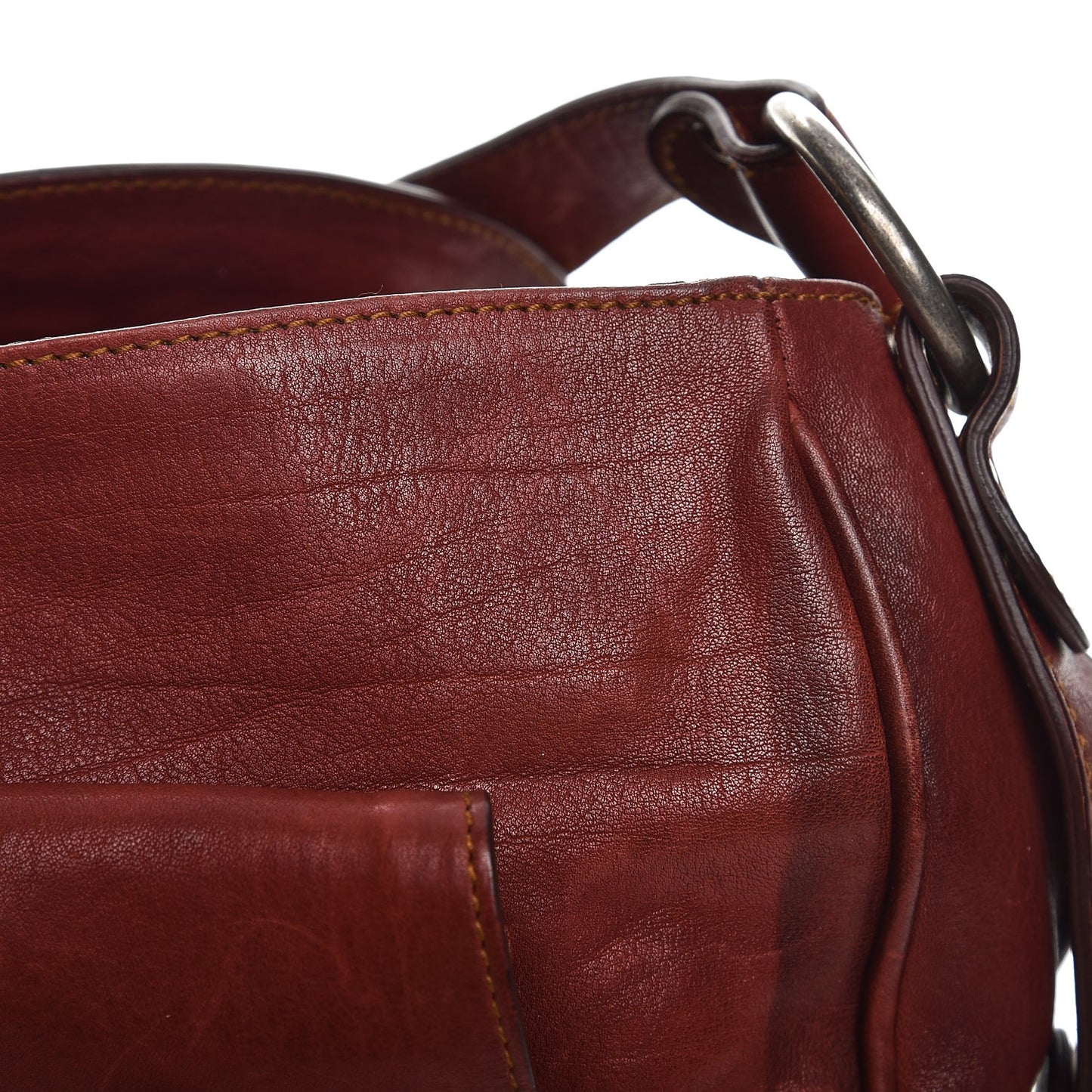 Calfskin Medium Gaucho Double Saddle Bag Red