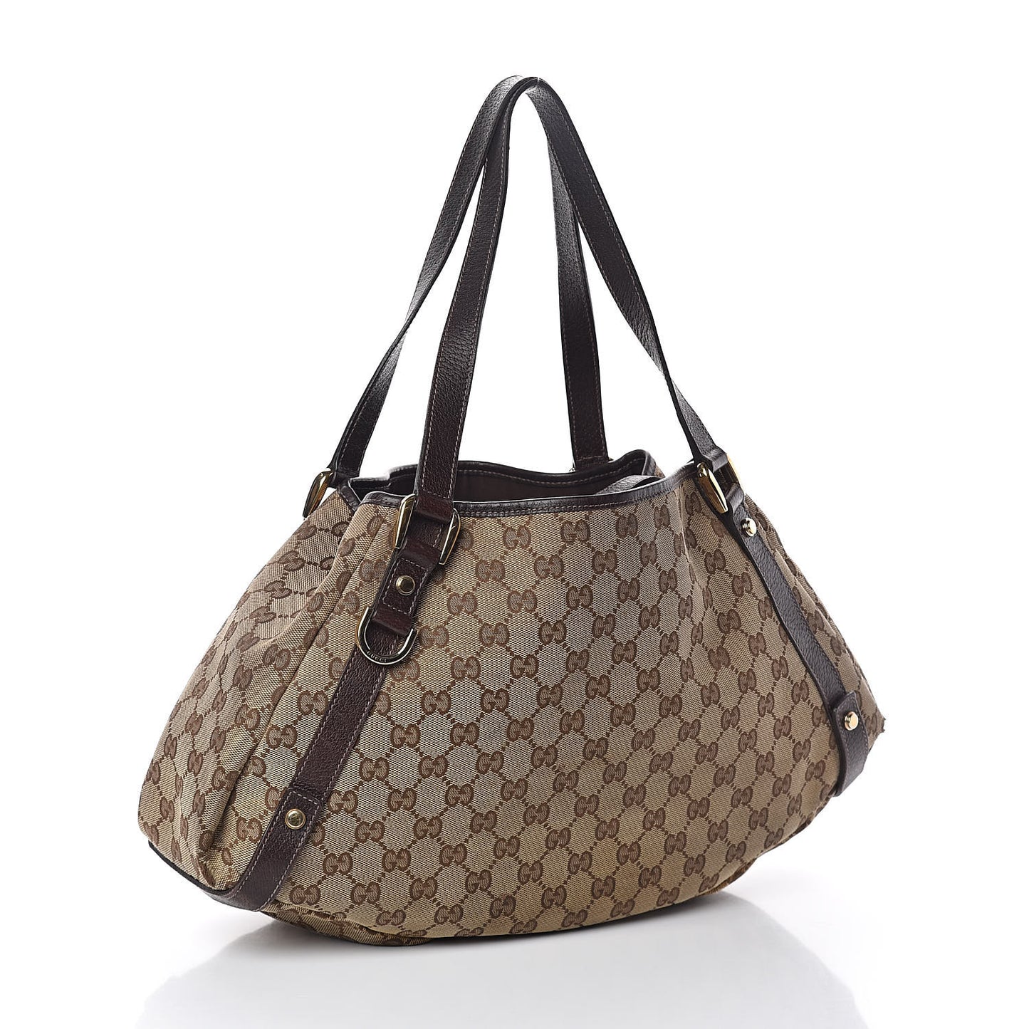 Monogram Medium Abbey Shoulder Bag Dark Brown