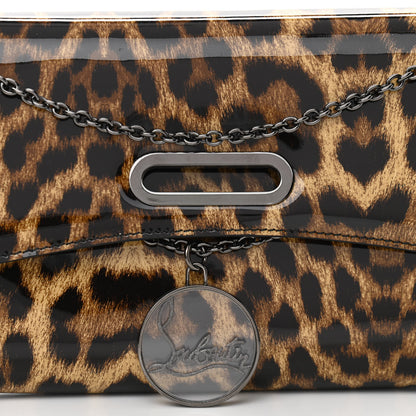 Christian Louboutin Patent Leopard Print Riviera Clutch 7 of 9