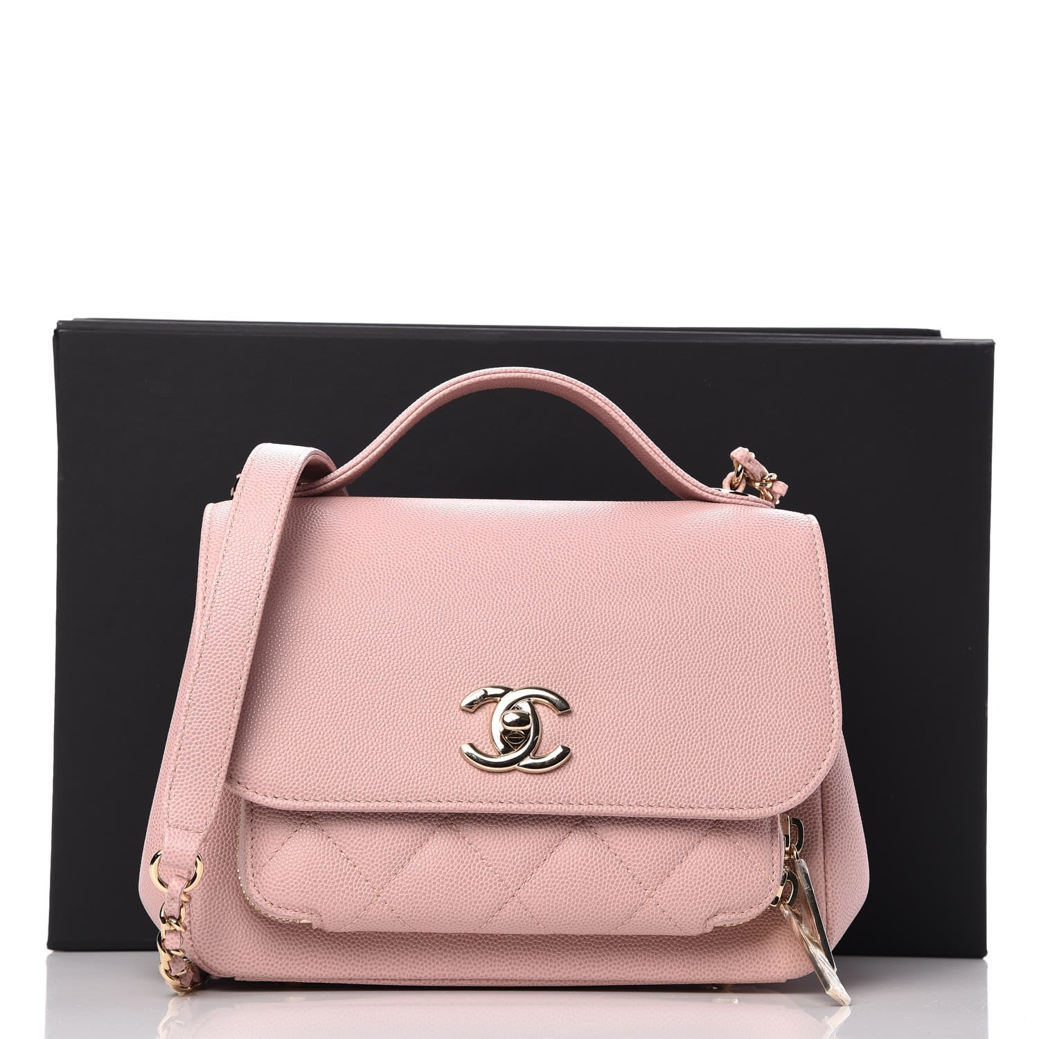 Chanel Caviar Quilted Mini Business Affinity Flap Light Pink 9 of 9