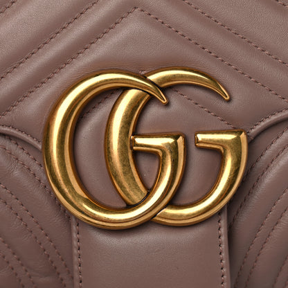 Gucci Calfskin Matelasse Medium GG Marmont Shoulder Bag Porcelain Rose 10 of 10