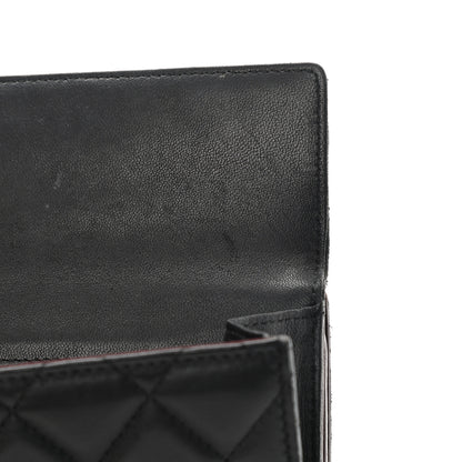 Chanel Lambskin Quilted Long Flap Wallet Black 18 of 19