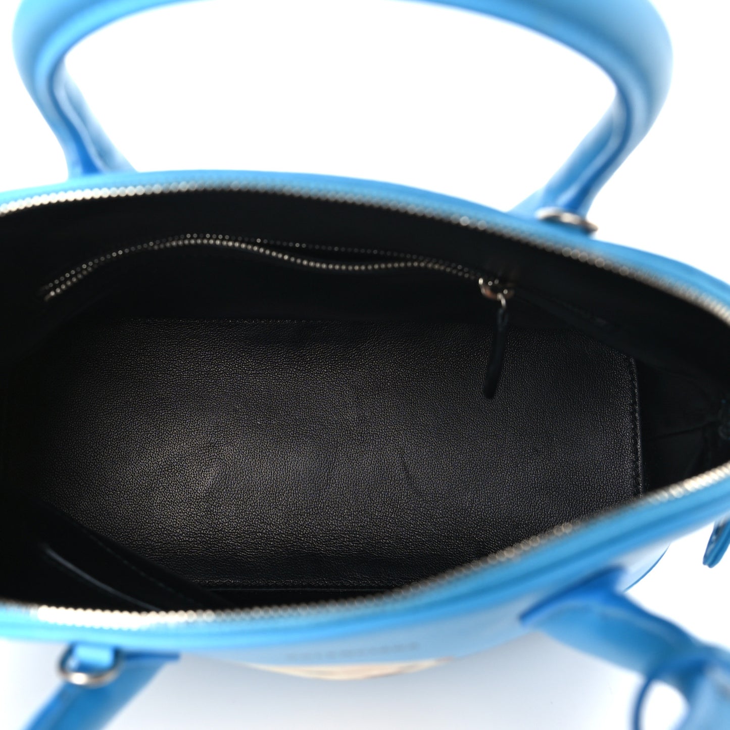 Soft Calfskin Puppy And Kitten S Ville Top Handle Bag Bleu Turquoise