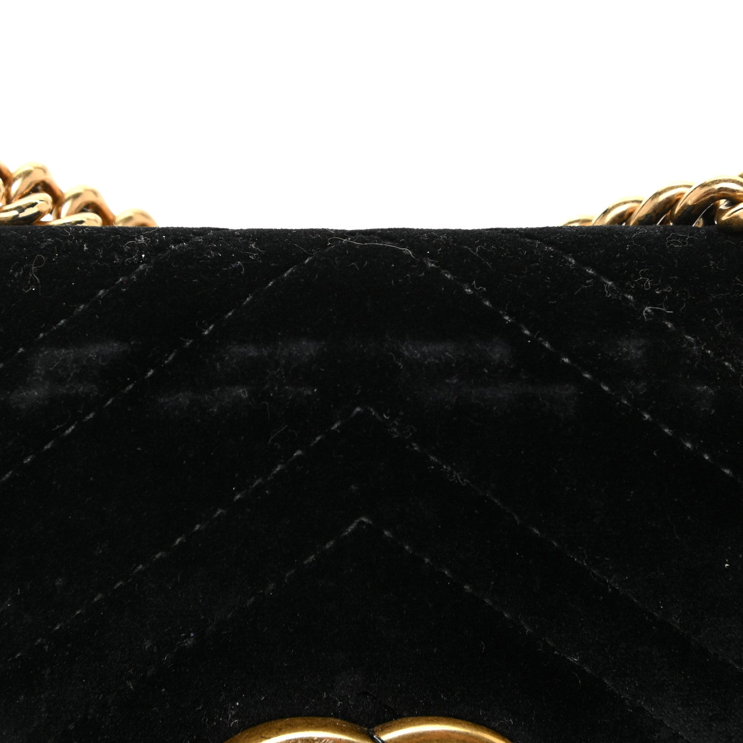 Gucci Velvet Matelasse Mini GG Marmont Shoulder Bag Black 14 of 15