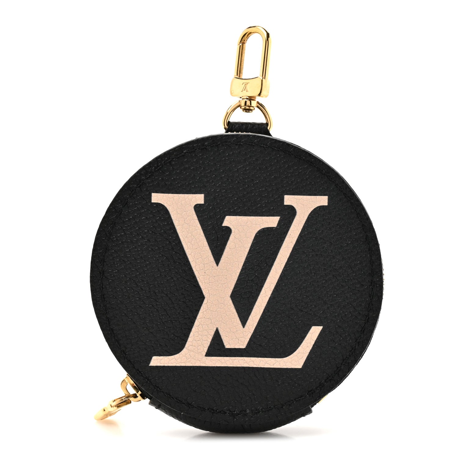 Louis Vuitton Empreinte Monogram Giant Round Coin Purse Black Beige 1 of 6