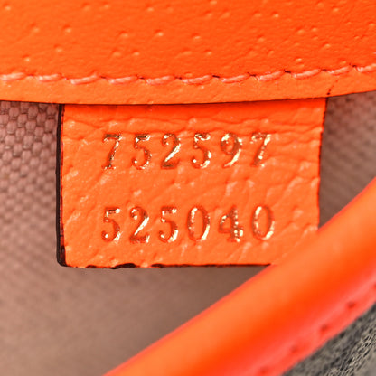 Gucci GG Supreme Monogram Web Small Ophidia Belt Bag Beige Ebony Orange Fluo 7 of 10