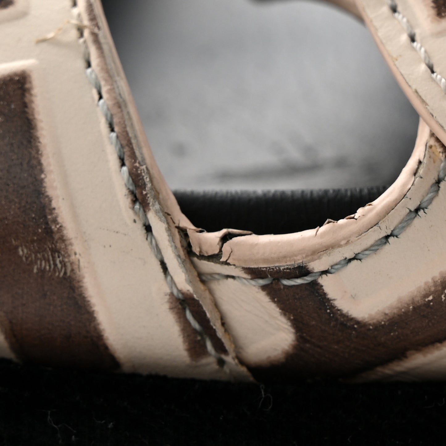 Calfskin FF Embossed Slide Sandals 39 Camelia Moresco