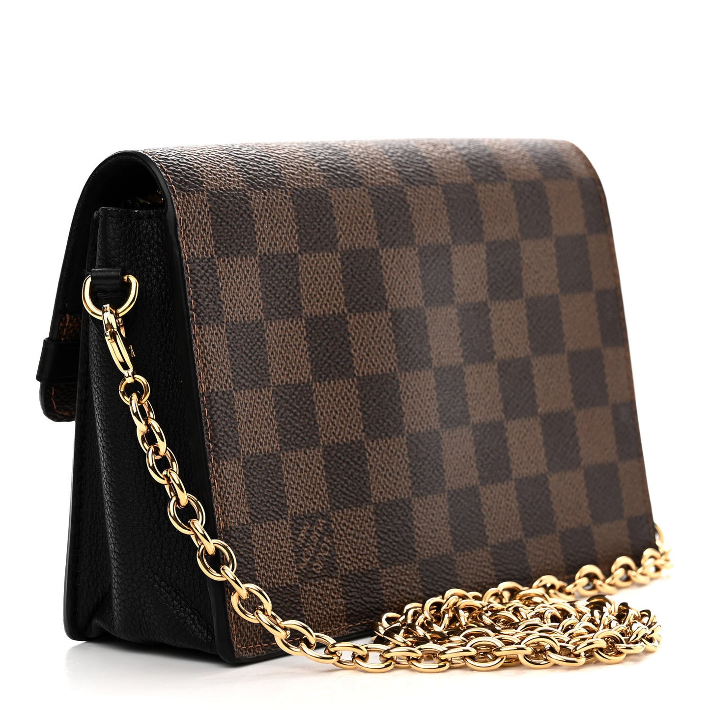 Damier Ebene Vavin Chain Wallet Black