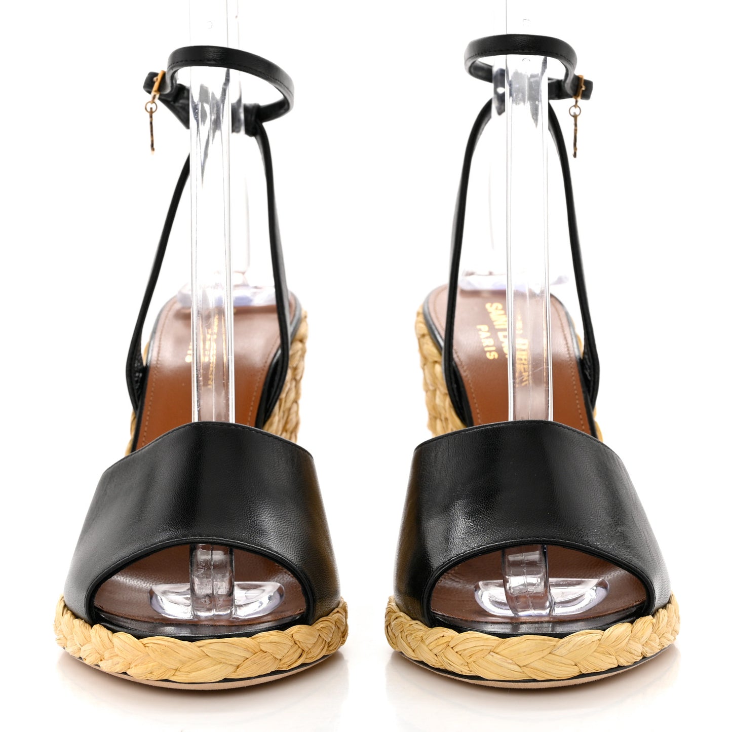 Calfskin Paloma Espadrille 95 Wedges 37 Black
