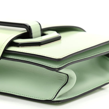 Prada Spazzolato Soft Calfskin Plex Ribbon Bag Acqua 10 of 10