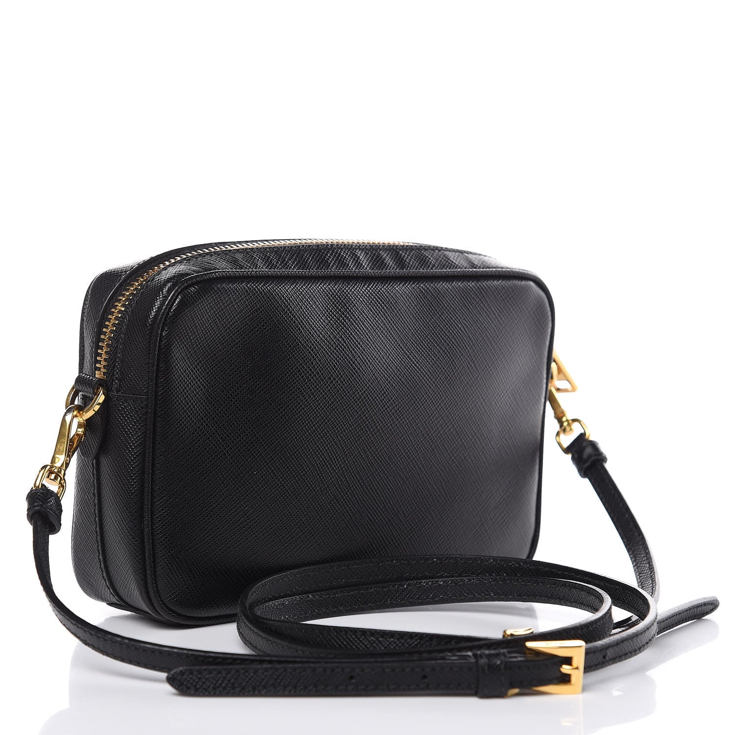 Prada Saffiano Mini Camera Crossbody Bag Black 3 of 11