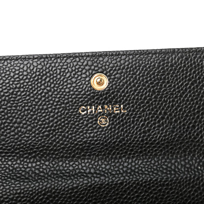 Chanel Caviar Quilted Large Gusset Flap Wallet Black 7 of 7