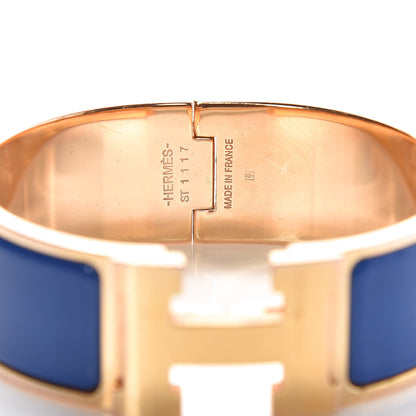 Hermes Enamel Wide Clic Clac H Bracelet GM Bleu Electrique 5 of 6