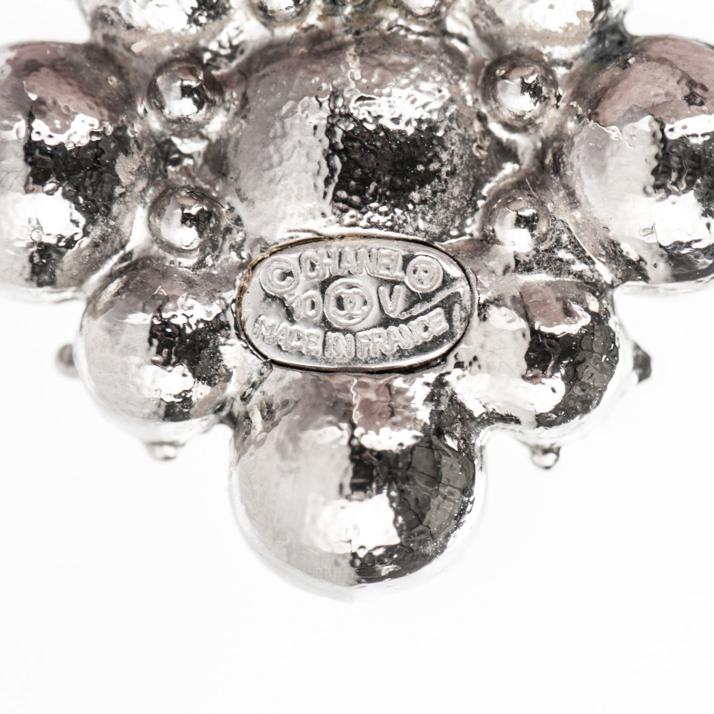 Crystal CC Earrings Silver