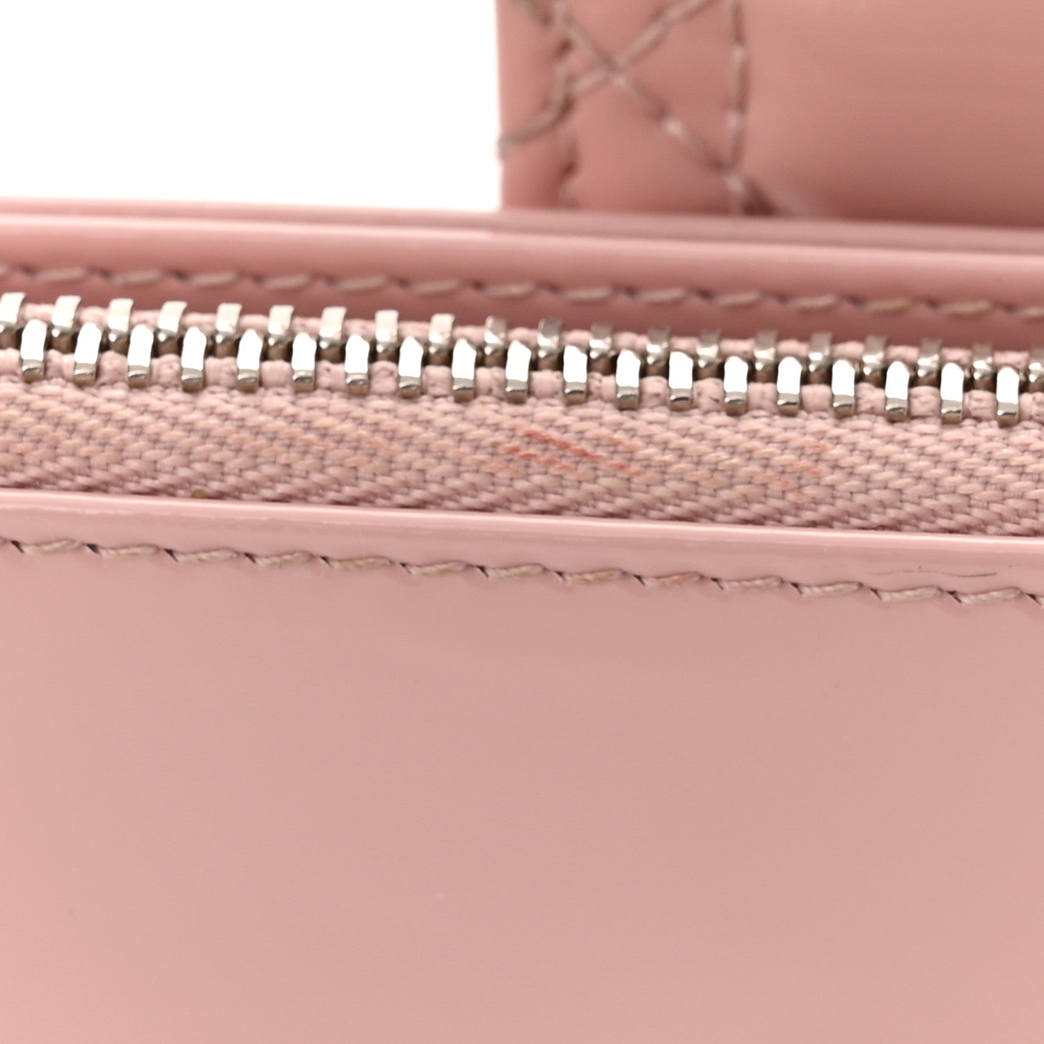 Christian Dior Patent Cannage Lady Dior Chain Wallet Rose Clair 15 of 16
