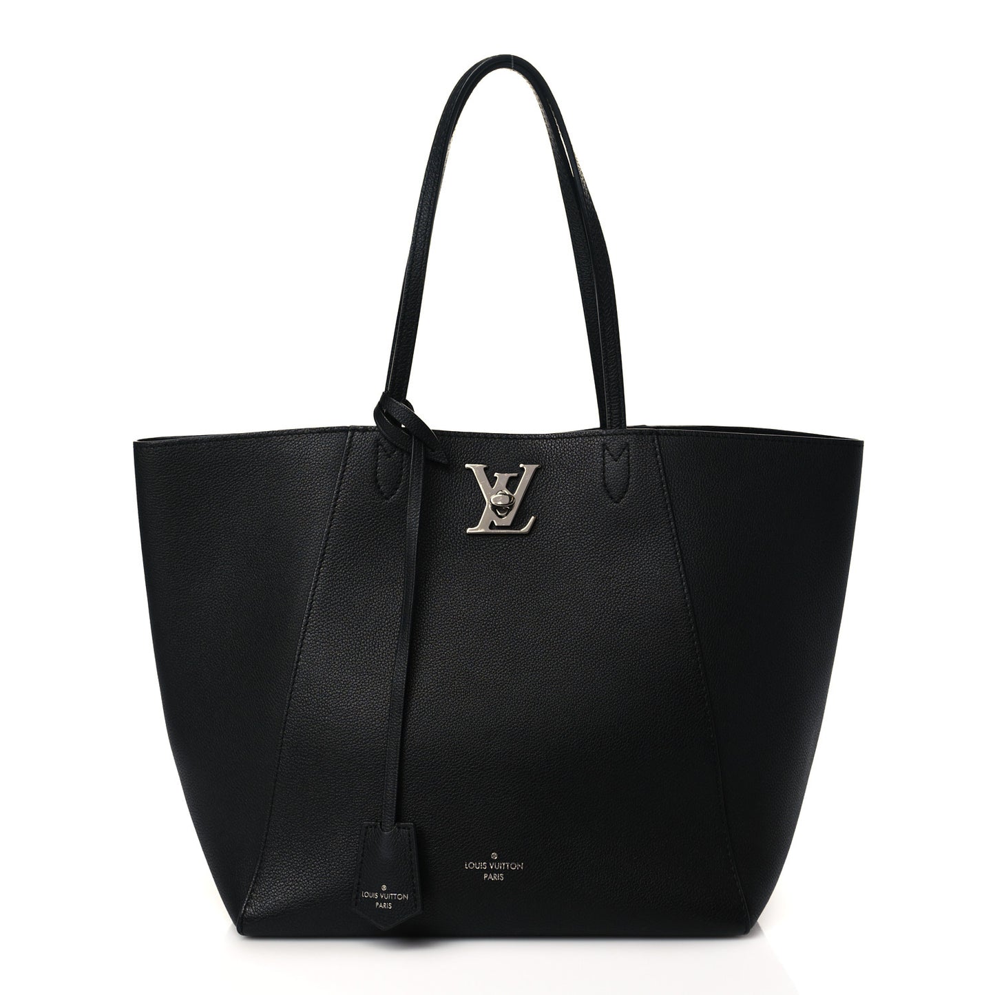 Calfskin Lockme Cabas Black