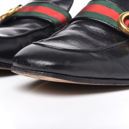 Gucci Goatskin Web GG Mens Princetown Slippers 7 Black 11 of 13