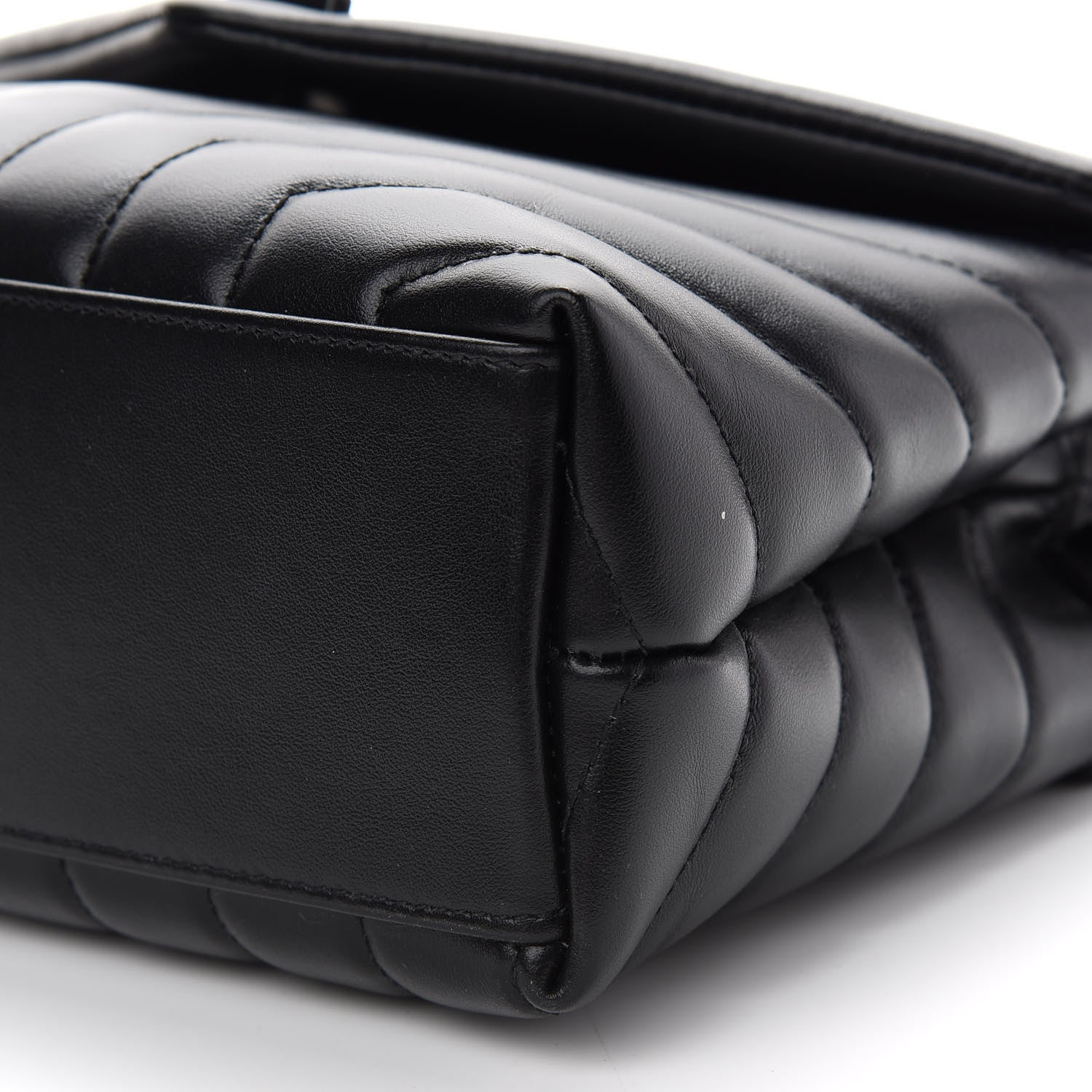 Saint Laurent Calfskin Y Quilted Monogram Small Loulou Chain Satchel Black 10 of 10