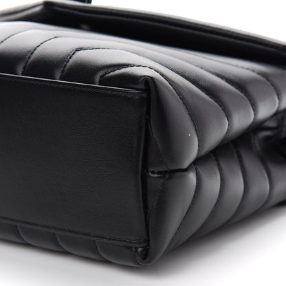 Saint Laurent Calfskin Y Quilted Monogram Small Loulou Chain Satchel Black 10 of 10