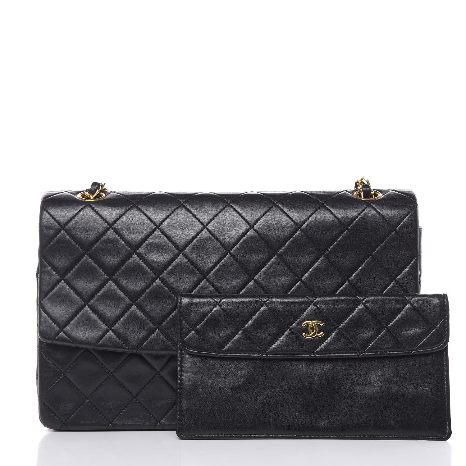 Chanel Lambskin Quilted Medium Single Flap Black 3 of 15