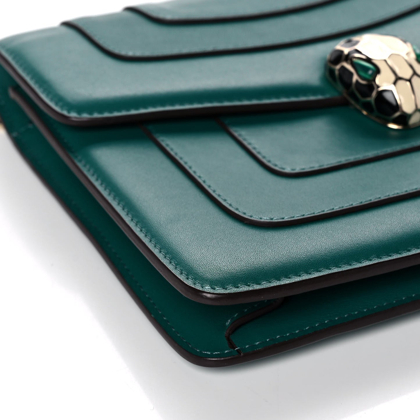 Calfskin Serpenti Forever Crossbody Bag Emerald Green