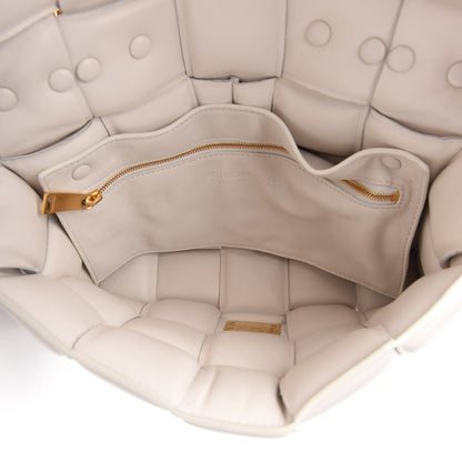 Bottega Veneta Lambskin Maxi Intreccio Padded Chain Cassette Crossbody Bag White 5 of 9