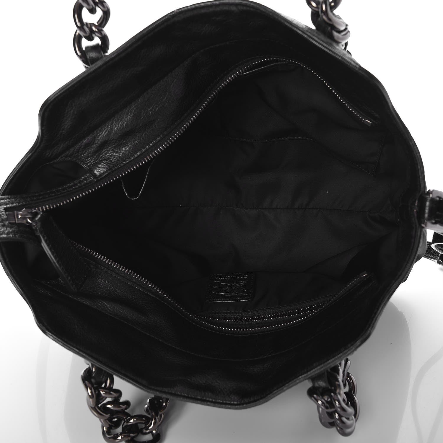 Burberry Nylon Tonal Check Torbitt Tote Black 5 of 8
