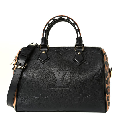Louis Vuitton Empreinte Monogram Giant Wild At Heart Speedy Bandouliere 25 Black 1 of 5