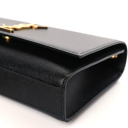 Saint Laurent Grain De Poudre Medium Classic Monogram Kate Satchel Black 8 of 8