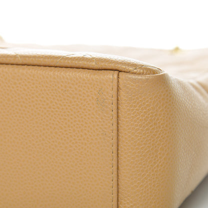 Chanel Caviar Quilted Petit Shopping Tote PST Dark Beige 12 of 14