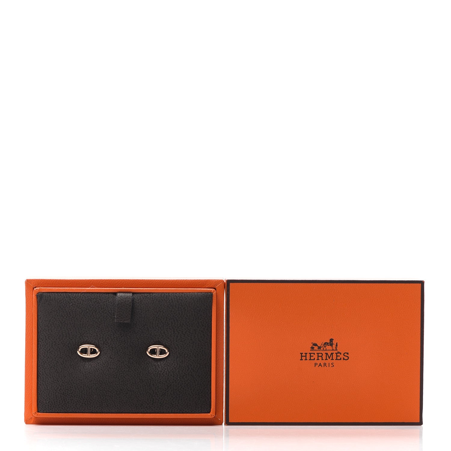 Hermes 18K Rose Gold TPM Farandole Stud Earrings 5 of 5